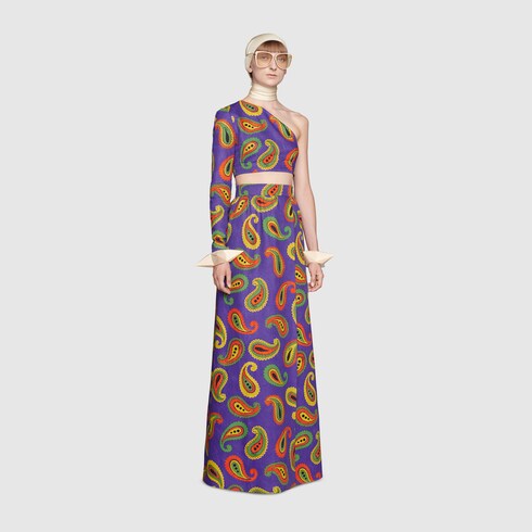 Gucci Paisley print canvas long skirt. 2 Gucci Paisley print canvas long skirt. 2