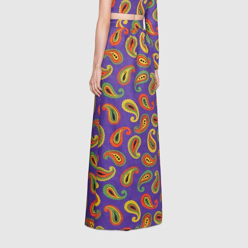 Gucci Paisley print canvas long skirt. 4 Gucci Paisley print canvas long skirt. 4