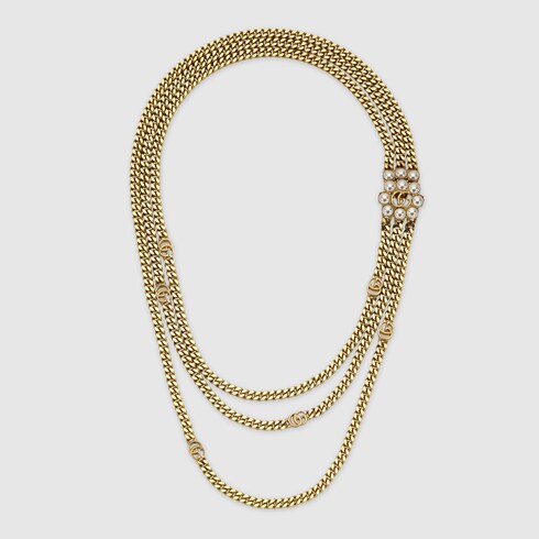 Gucci Pearl Double G layered necklace. 2