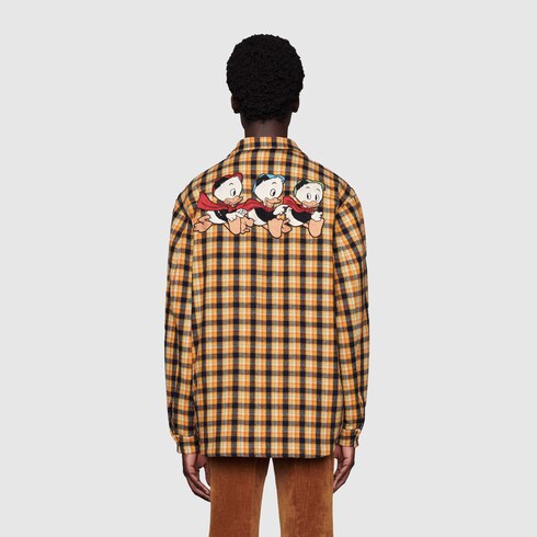 Gucci Disney x Gucci Donald Duck check wool shirt. 5