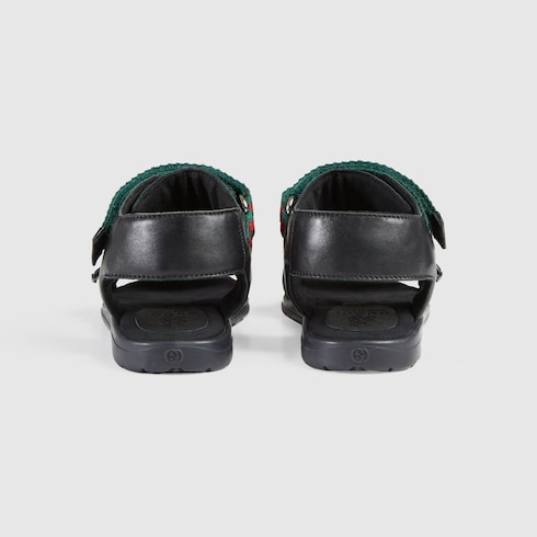 Sandales enfant en cuir ruban Web