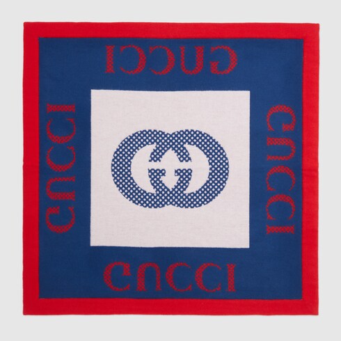 Gucci Baby Gucci logo wool blanket. 1