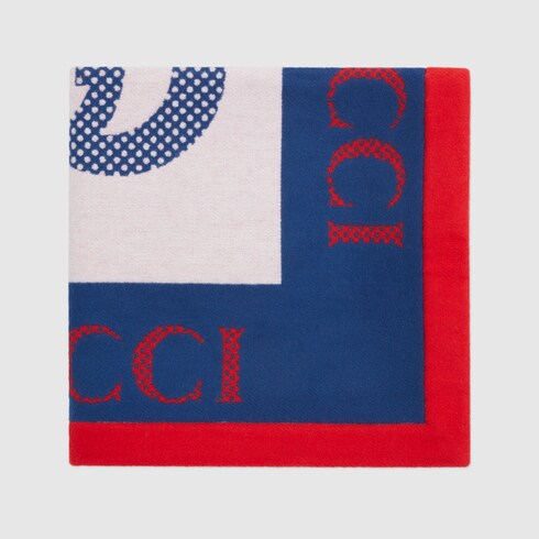Gucci Baby Gucci logo wool blanket. 3