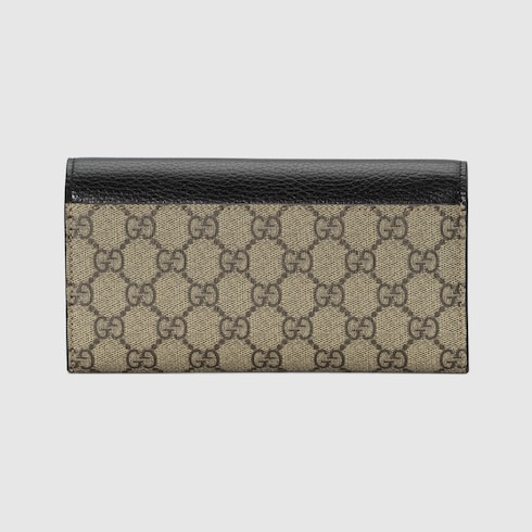 Bi-colour GG Marmont continental wallet