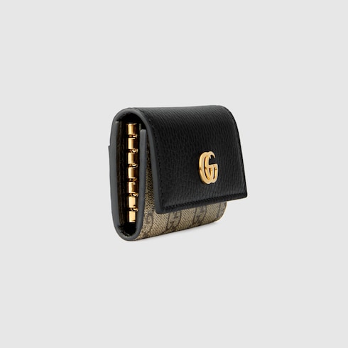 Bi-colour GG Marmont key case