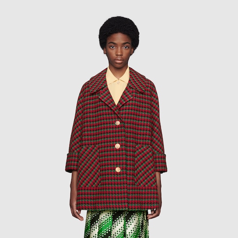gucci houndstooth coat