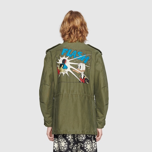 Gucci Disney x Gucci Donald Duck eco washed cotton jacket. 4