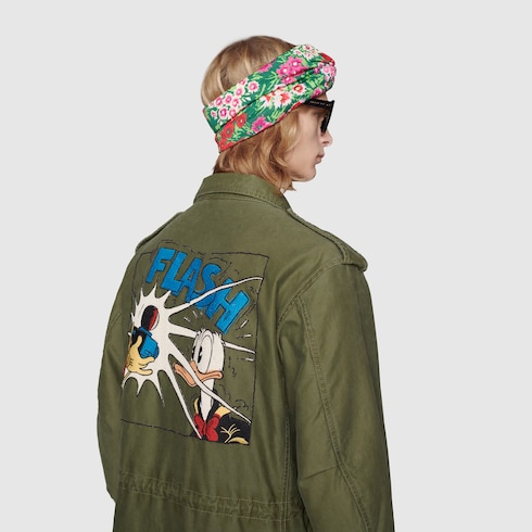 Gucci Disney x Gucci Donald Duck eco washed cotton jacket. 8