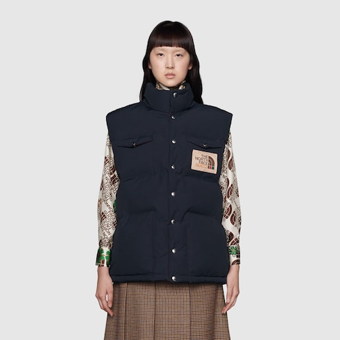 最安値 海軍藍色The 香港 GUCCI® Gucci尼龍馬甲| x Face North アンティーク雑貨