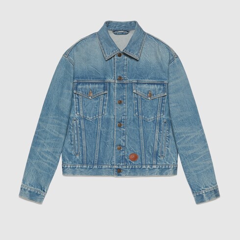 Gucci Disney x Gucci Donald Duck eco washed denim jacket. 3