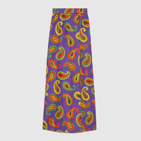 Gucci Paisley print canvas long skirt. 1 Gucci Paisley print canvas long skirt. 1