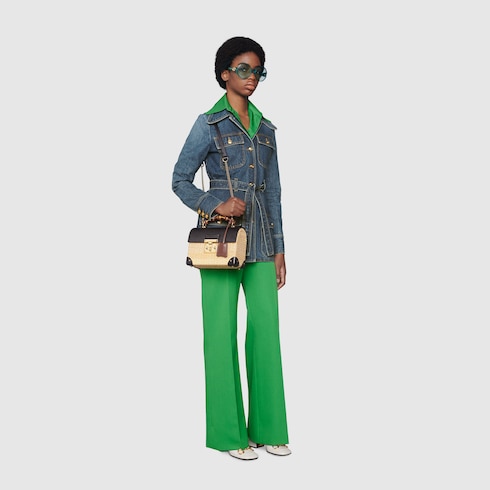 Padlock small shoulder bag