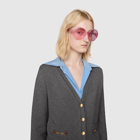 Cashmere cardigan with Horsebit