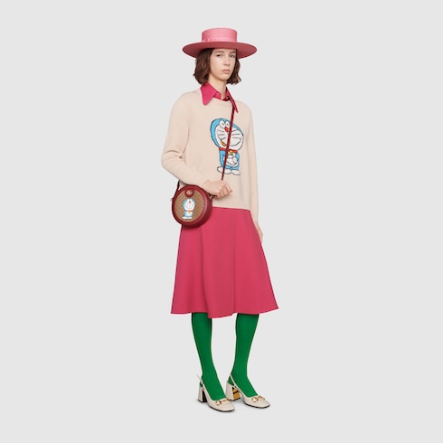 Doraemon x Gucci mini crossbody bag in mini GG canvas GUCCI