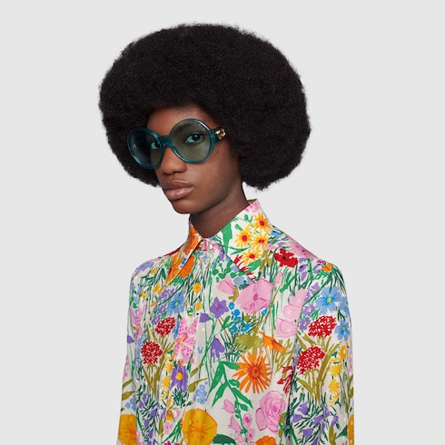 Gucci Ken Scott print silk shirt. 5