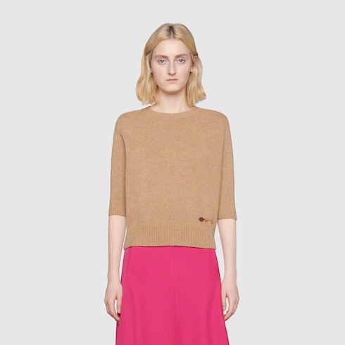 Cashmere top with Horsebit