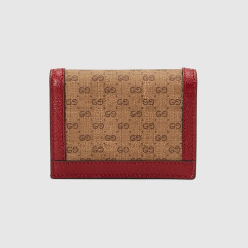 Doraemon X Gucci联名系列卡包in迷你gg帆布 Gucci Ae Doraemon X Gucci联名系列卡包in迷你gg帆布 Gucci Ae