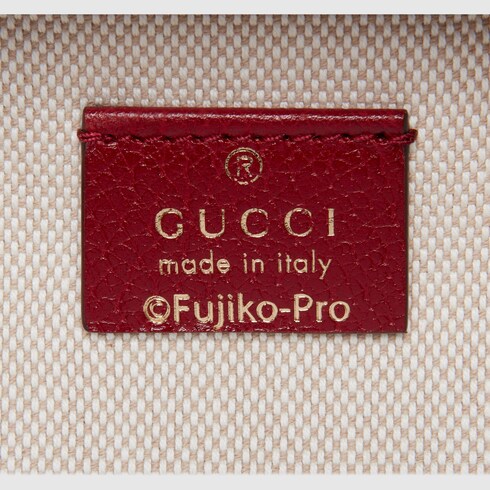 Doraemon X Gucci联名系列迷你水桶包in迷你gg帆布 Gucci Ae Doraemon X Gucci联名系列迷你水桶包in迷你gg帆布 Gucci Ae