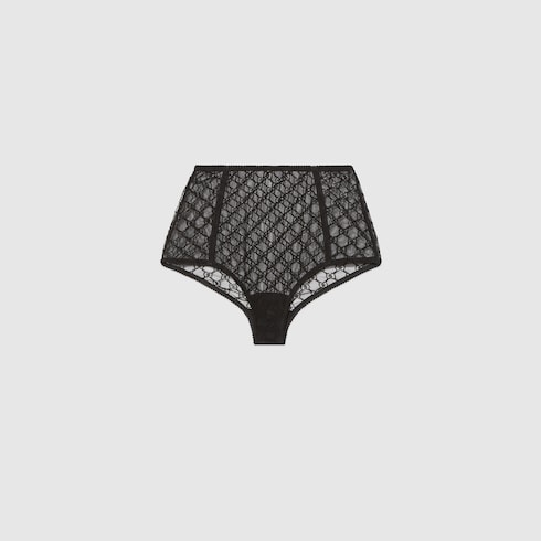 Gucci GG embroidered tulle briefs. 1