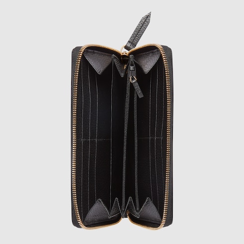 Cartera GG Marmont bicolor con cremallera en piel negra y GG supreme GUCCI ES
