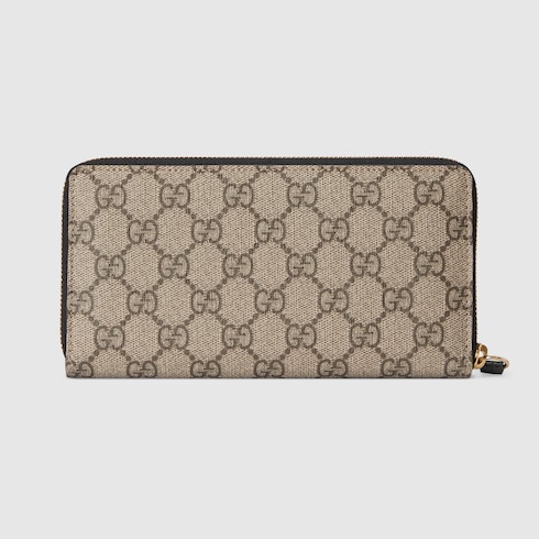 Gucci GG Supreme Monogram Black Wallet/Wristlet