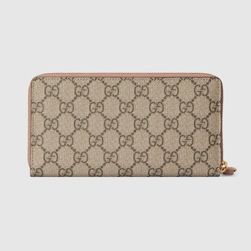 GG Marmont bi color zip around wallet in pink leather and GG Supreme GUCCI MX