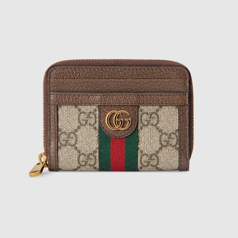 Cartera Ophidia en GG supreme y piel marron GUCCI ES