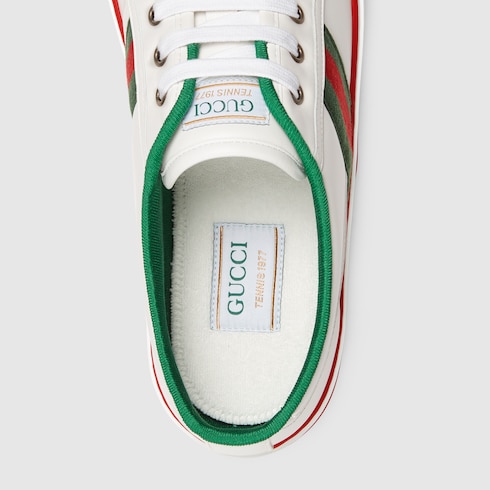 Sneaker Gucci Tennis 1977 uomo in pelle bianca | GUCCI® Italia