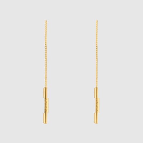 Gucci Link to Love chain earrings with 'Gucci' bar