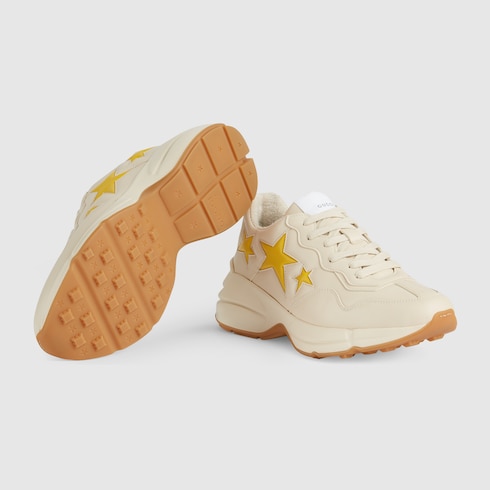 Sneaker Rhyton da donna con stelle in bianco Demetra | GUCCI® Italia