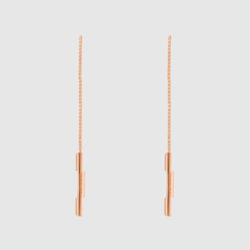Orecchini a catena Gucci Link to Love con barretta 'Gucci'