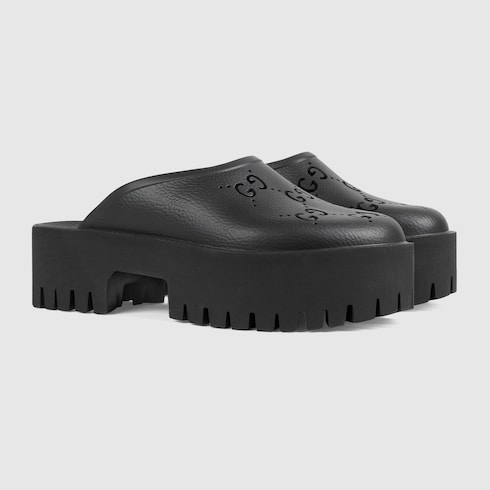 Women s platform sandal with perforated G