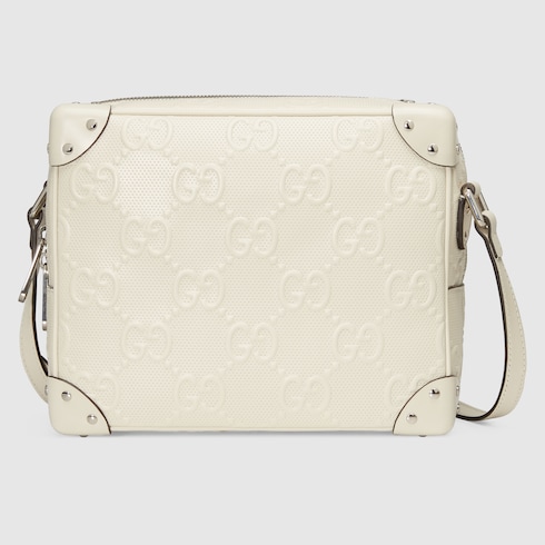 GUCCI GGエンボス ショルダーバッグ ベージュ GGエンボス クロスボディバッグ ・ホワイト レザー | GUCCI公式