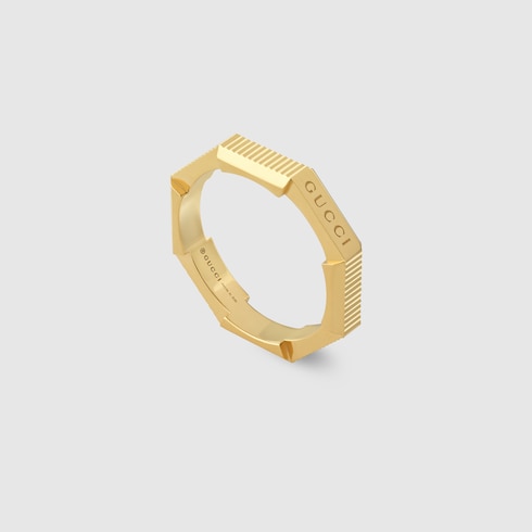 Gucci Link to Love striped ring