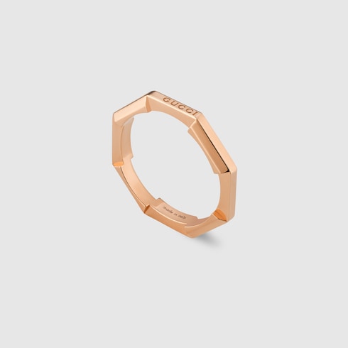 Gucci Link to Love mirrored ring in 18k rose gold | GUCCI® US