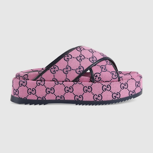 Pink gg gucci 2025 slides