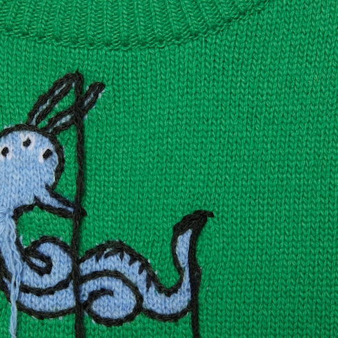 Gucci Freya Hartas animal wool sweater. 2