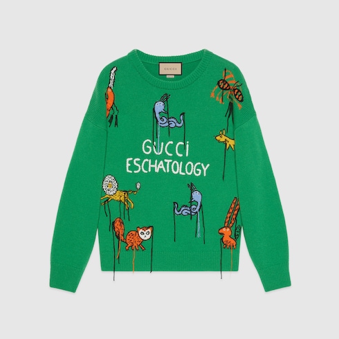 Gucci Freya Hartas animal wool sweater. 1