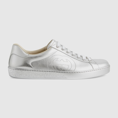 Gucci Men's metallic Ace sneaker. 4