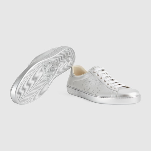 Gucci Men's metallic Ace sneaker. 7