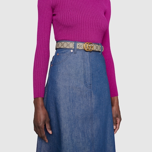 Ceinture réversible GG Marmont