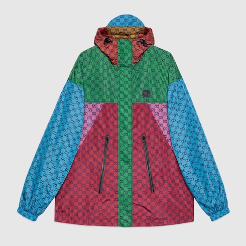 Gucci GG Multicolor nylon hooded jacket. 8