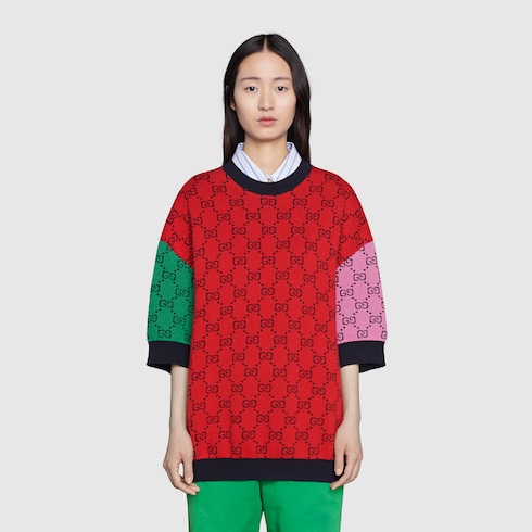 Gucci GG Multicolor short sleeves sweater 662038XKBYA6247