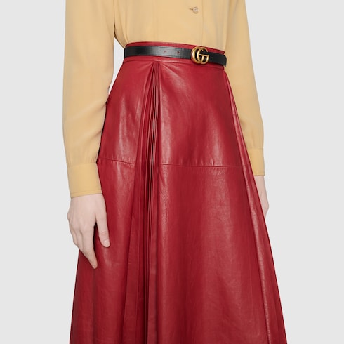 Cintura sottile reversibile GG Marmont