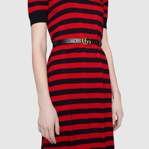 Cintura sottile reversibile GG Marmont