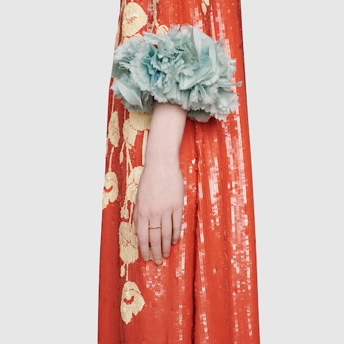 Gucci Link to Love系列18K金镜面戒指