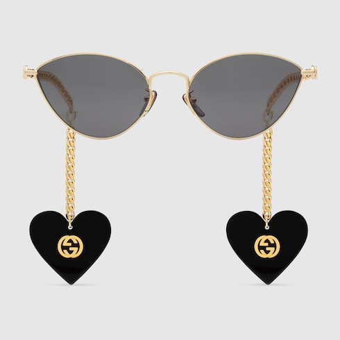 Gucci Sunglasses with Charms Gucci Square Sunglasses With Charms Release | Hypebeast main image 4