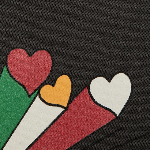 チルドレンズ インターロッキングg ハート プリント コットン Tシャツダークグレー Gucci Jp