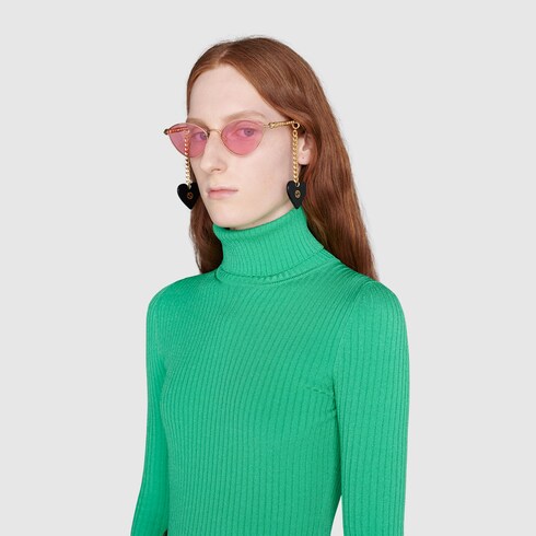 gucci heart shaped glasses