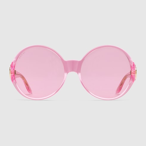Occhiali da sole rotondi in rosa | GUCCI® Italia
